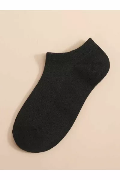 Unisex Schwarz 5er-Pack Booties Socken Set