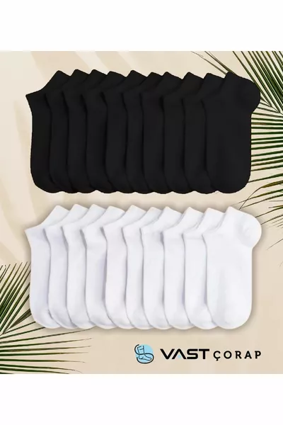  Paar Ökonomische Packung Sneakersocken  Paare Schwarz  Paare Weiß