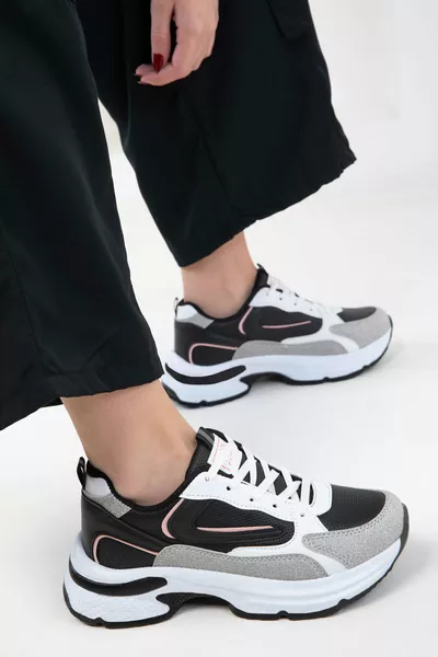 Eis-Schwarz-Puder-C Damensneaker 