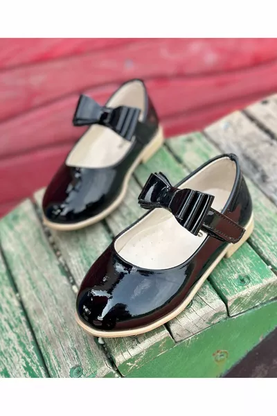 Детски ортопедични балеринки с лента и панделка