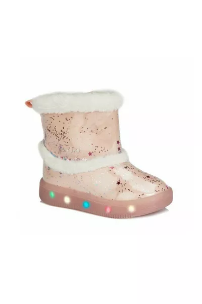 حذاء مطري للأطفال من كوميت، مضيء، محشو بالصوف، مقاس .k.