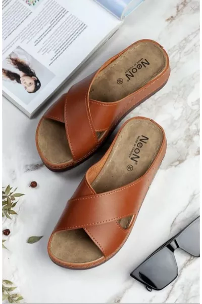 Lina Kadın Anatomik Ortopedik Konfor Modeli Terlik Hafif Şık Topuklu Günlük Dışarı Ev İçi Terliği