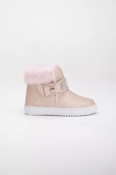 حذاء بوت صناعي من الجلد الصناعي والفرو الصناعي ماركة بيمبي بينغو