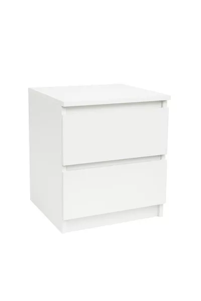Secret Nightstand White Color 2 Drawers