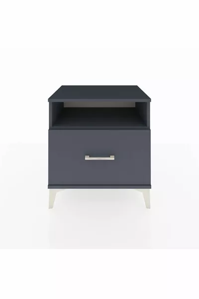 Hyperion Komodin Tek Raflı Tek Çekmeceli  Antrasit-Antrasit