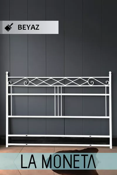 Plain Wrought Iron Headboard Suitable for Beds of ' Size