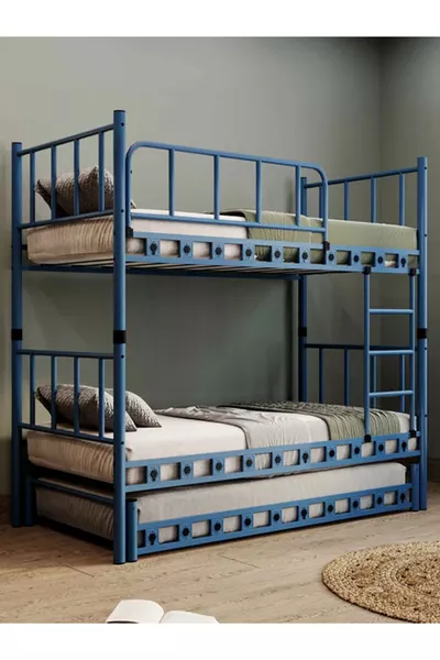 Argimo Lelietjes Bed Junge Kinderkamer Metalen Stapelbed en Bed x Wit
