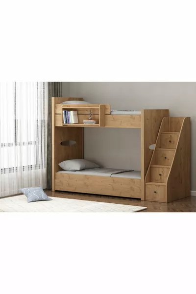 Кровать-чердак Flow Oak с лестницей