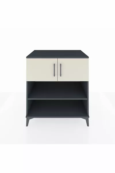 Kronos Şifonyer 3 Raflı 2 Kapaklı  Antrasit-Aytaşı