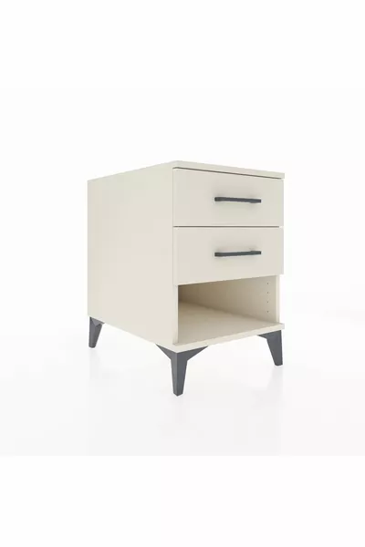 Comodino Kronos 2 Cassetti Pietra di Luna-Pietra di Luna