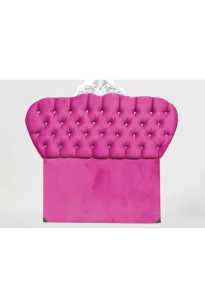 Testata Alc Modello Avangard Cm Imbottitura Rivestimento Tessuto Rosa Fatto a Mano