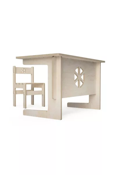 - Seggiolone e Tavolo per Bambini Naturale Modulari Organici Verniciabili Portatili Design Esclusivo