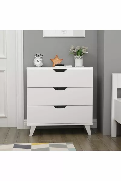 Комод Valencia с 3 ящиками, белый.