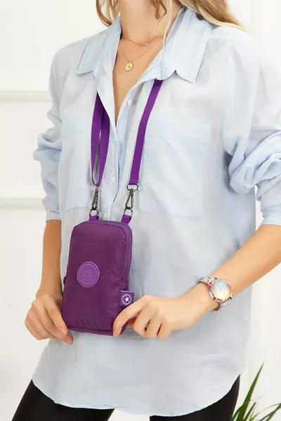 Yuppy Club Women's Waterproof Crinkle Mini Phone Wallet and Passport Crossbody Shoulder Bag.