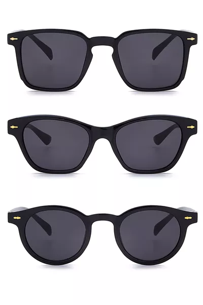 Unisex 3-Piece Sunglasses Set