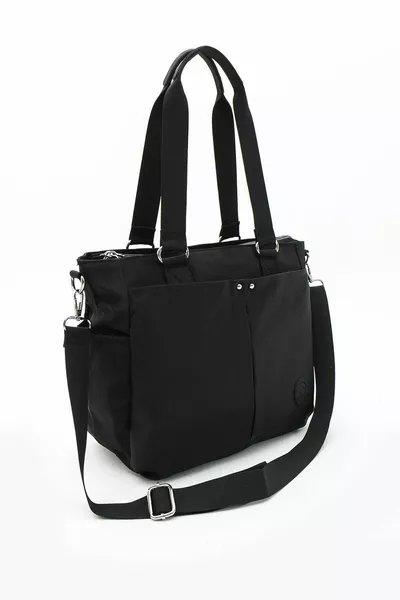 Damen Mehrfach Blick Praktische Wasserfeste Schwarze Hand- und Umhängetasche