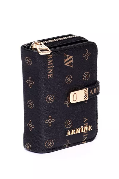 محفظة سوداء مطبوعة 