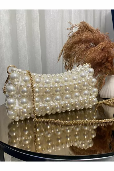 حقيبة نسائية لؤلؤية حقيبة أنيقة حقيبتان للكتف حقيبة لؤلؤية حقيبة يد حقيبة خرز