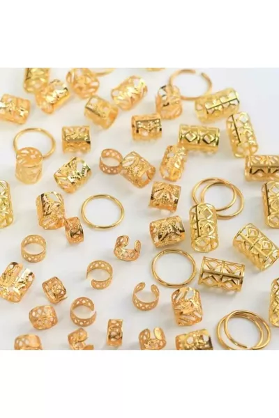 حلقة شعر بوهيمية-أقراط شعر حلزية مجموعة نماذج مختلطة  قطع ()