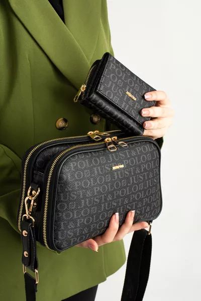 حقيبة كتف وشنطة محفظة نسائية مقاومة للماء بنقشة مطبوعة وخمسة أجزاء متقاطعة 