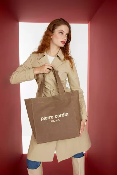 Koffie Wax Canvas Dames Schoudertas 