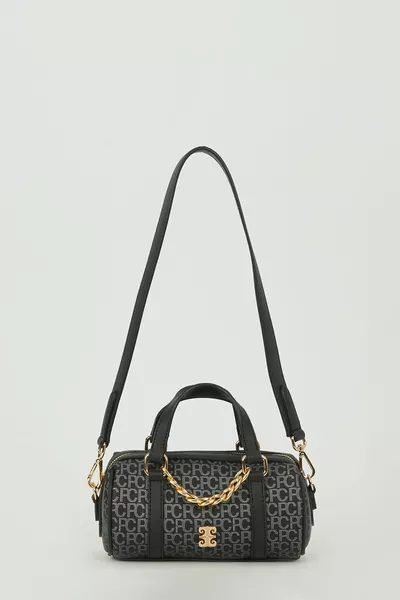 Schwarze kleine Alphabet Damenhandtasche 