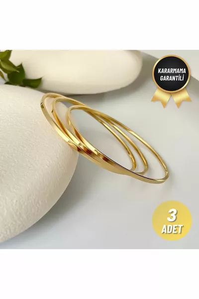 Stainless Steel 3-Piece Ajda Bracelet Thin (Guaranteed Not to Tarnish)