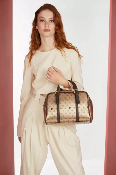 Gold Monogram Women's Shoulder Bag 