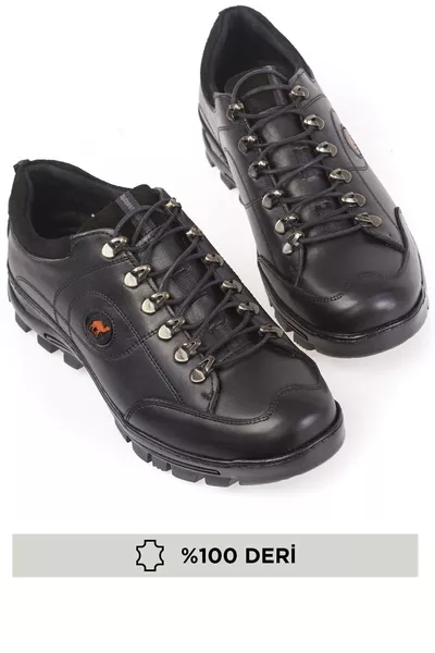 حذاء رجالي شتوي من الجلد الطبيعي مقاوم للماء والبرد