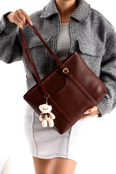 Burgundy Women's Shoulder and Arm Bag, Size 