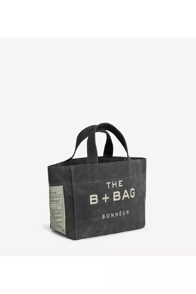 حقيبة توت صغيرة رمادية شبح من القماش