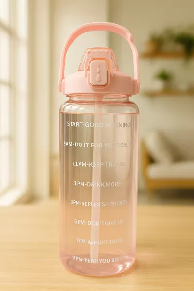 قارورة تحفيزية شفافة  ملل قارورة ماء زجاجة رياضية