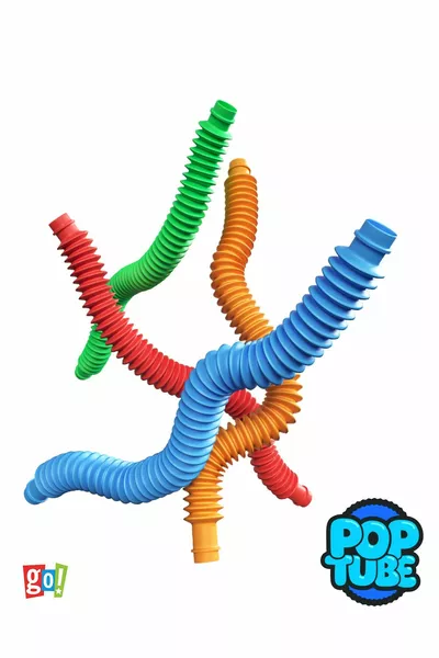 5 Tubes Pop Tube Jouet Sensoriel Tube Étirable Jouet Éducatif Poptube Molécule à Vide