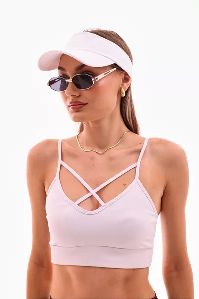 UV Protected Unisex White Tennis Visor Cap