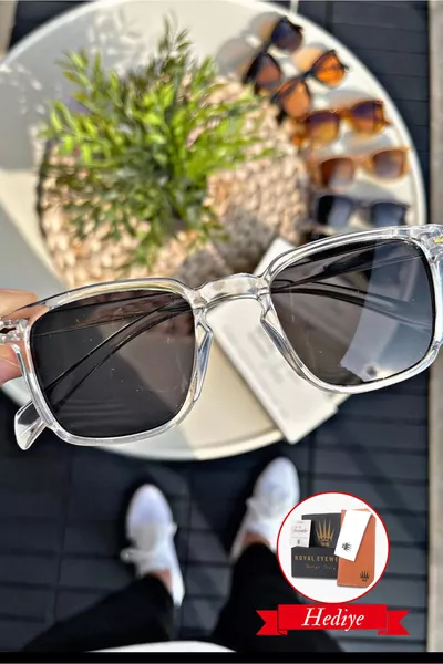 نظارات شمسية للنساء والرجال زجاج معتمد شفاف رمادي لورين