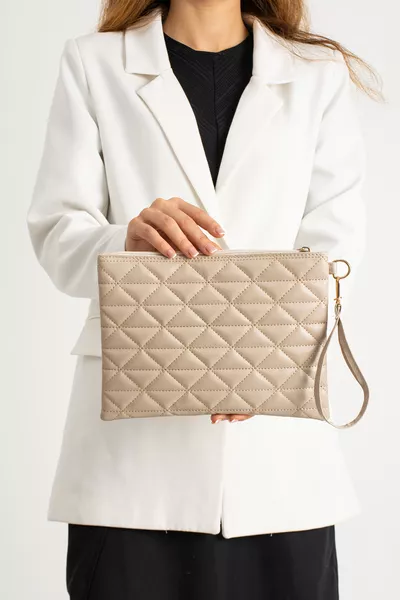 Clutchtas met nertsprint  cm