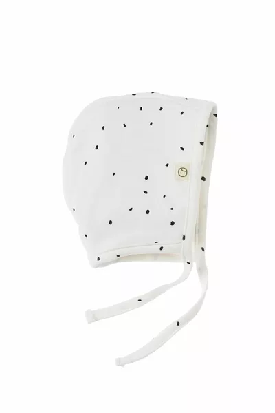 Английска шапка за бебе Cosmos бял органичен памук