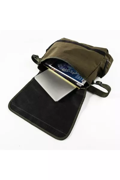 LAGOM MODA Streetwear Unisex Yeşil Postacı Çantası