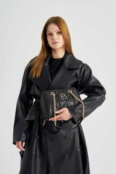 Quilted Pattern Women's Hand and Shoulder Bag