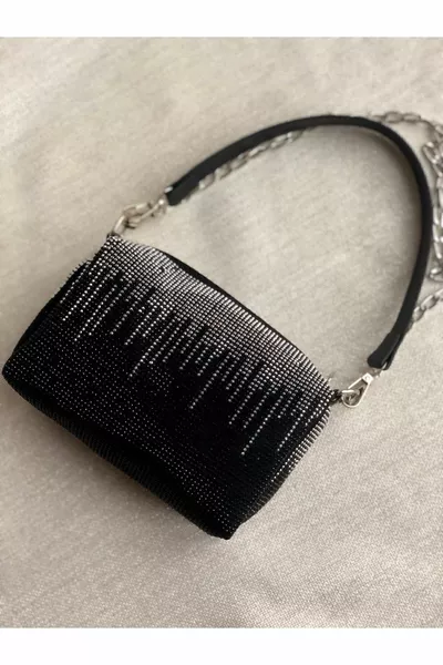 Kadın Taşlı El Ve Omuz Çantası