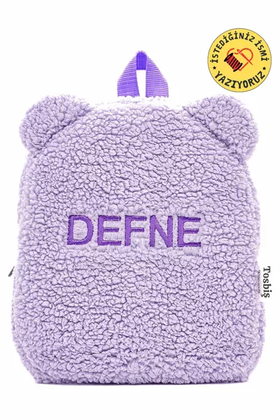 [SCRIVIAMO IL NOME CHE DESIDERI CON RICAMO] Zaino per bambini Teddy Lila 0-8 anni, Scuola materna-asilo