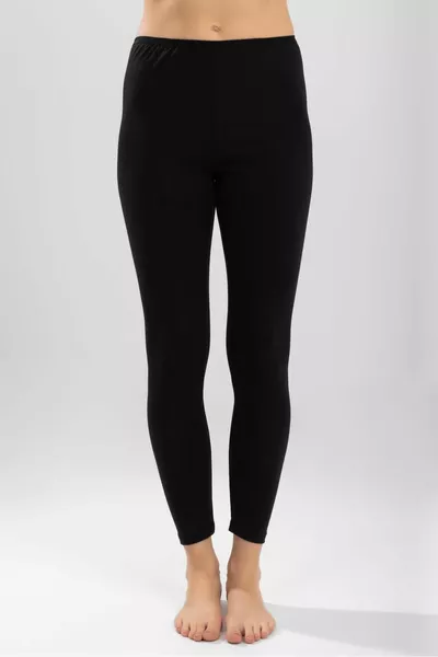 المرأة القطن طويل سميكة تمشيط طماق الملابس الداخلية الأسود