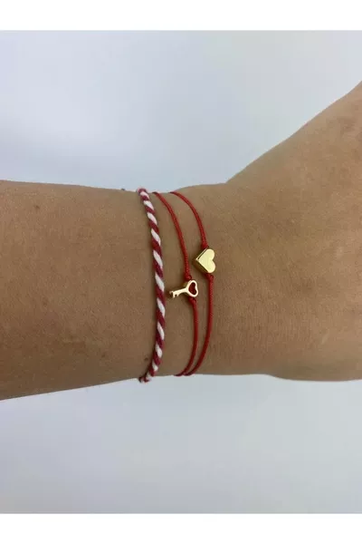 طقم سوار ثلاثي من المارتينيتشكا، القلب والمفتاح القلبي