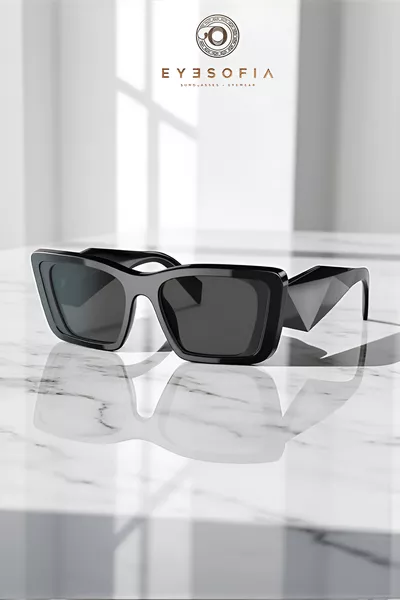 Aloran Unisex Black Sunglasses