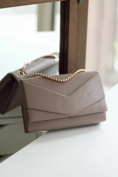 Damen Marder Pelz Umschlag Tasche Schultertasche