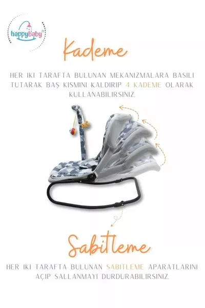 أرجوحة أطفال إليت بولو - تدريجية - متأرجحة - قابلة للتثبيت - مزودة بلعبة - تأتي مركبة جاهزة