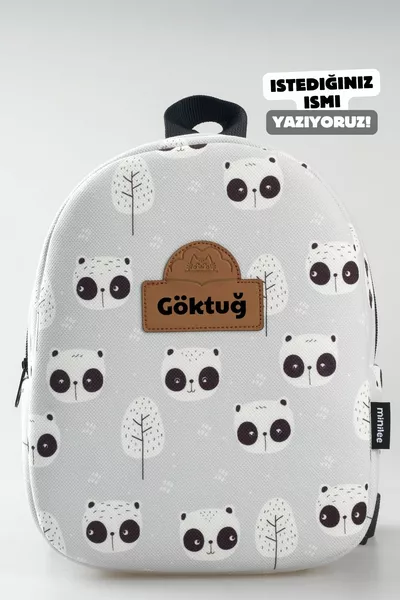 [SCRIVIAMO IL NOME CHE DESIDERI] - Panda Sorpreso 0-8 Anni - Zaino Asilo Nido, Scuola Materna per Bambini