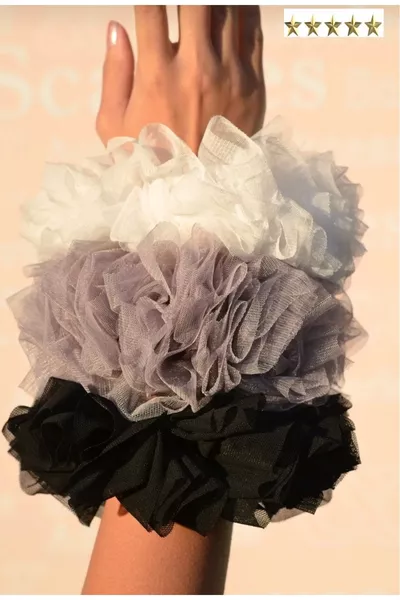 Антискользящий, не вызывает пота, хиджаб-шарф с тюлем внутри и резинкой, заколка для пучка, набор из 3 штук