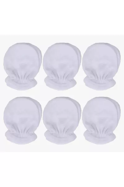 Unisex Newborn Cotton Organic Baby Gloves 6 Pairs Set