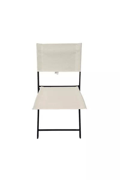 كرسي قابل للطي باللون الكريم